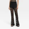Women's Mid-Rise Flare Sheer Lace Pants - Wild Fable™