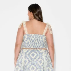 Women's Lace Tie Strap Tank Top - Wild Fable™ Blue Floral -Thredup Fashion Shop GUEST 04147e8f 9484 4268 9c24 537502ce0656