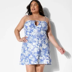 Women's Keyhole Mini Empire Waist Dress - Wild Fable™ Blue Floral 9 Women's Keyhole Mini Empire Waist Dress - Wild Fable™ Blue Floral -Thredup Fashion Shop GUEST 04734c8c 3e19 4acf a47a 0e20da829eaa