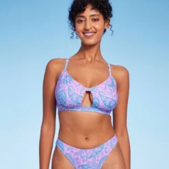 Women's Paisley Print Cut Out Bralette Bikini Top - Wild Fable™ Blue/Pink 14 Women's Paisley Print Cut Out Bralette Bikini Top - Wild Fable™ Blue/Pink -Thredup Fashion Shop GUEST 05a87e1e 09fb 4fd5 a1ca 034e8f4e13b8