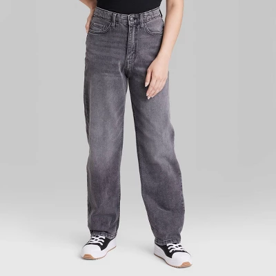 Women's High-Rise 90's Relaxed Straight Jeans - Wild Fable™ Black Wash 3 Women's High-Rise 90's Relaxed Straight Jeans - Wild Fable™ Black Wash