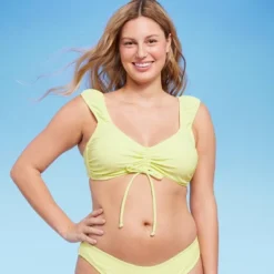Women's Tie-Front Cap Sleeve Bralette Bikini Top - Wild Fable™ Light Yellow 13 Women's Tie-Front Cap Sleeve Bralette Bikini Top - Wild Fable™ Light Yellow -Thredup Fashion Shop GUEST 1053125f cf58 427f 9939 9b75c5587886