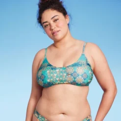 Women's Scoop Front Bralette Bikini Top - Wild Fable™ Blue Patchwork Print 12 Women's Scoop Front Bralette Bikini Top - Wild Fable™ Blue Patchwork Print -Thredup Fashion Shop GUEST 11825a43 6c35 40db bd42 35642f6d07aa