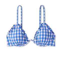 Women's Ruffle Trim Textured Underwire Bikini Top - Wild Fable™ Cobalt Blue Gingham Print 14 Women's Ruffle Trim Textured Underwire Bikini Top - Wild Fable™ Cobalt Blue Gingham Print -Thredup Fashion Shop GUEST 16a32617 90a3 4af8 907e 24bf39a9c34c