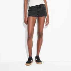 Women's Low-Rise Cargo Camp Denim Shorts - Wild Fable™