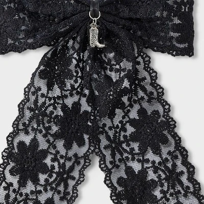 Wide Lace Hair Barrette With Boot Charm - Wild Fable™ Black: Fashion Accessory, Polyester & Cotton 4 Wide Lace Hair Barrette With Boot Charm - Wild Fable™ Black: Fashion Accessory, Polyester & Cotton - Image 2
