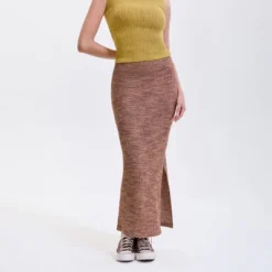 Women's Side Slit Maxi Pencil Skirt - Wild Fable™ Brown -Thredup Fashion Shop GUEST 199d5119 8106 4778 bad5 06f045894937