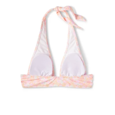 Women's Cinch Side Longline Halter Bikini Top - Wild Fable™ Multi Floral Print 8 Women's Cinch Side Longline Halter Bikini Top - Wild Fable™ Multi Floral Print - Image 6