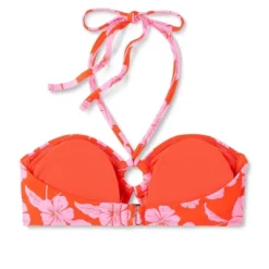 Women's Ring Front Halter Bandeau Bikini Top - Wild Fable™ Orange/Pink Tropical Print -Thredup Fashion Shop GUEST 20f46358 c037 493d bc11 4b83f4e1d15b