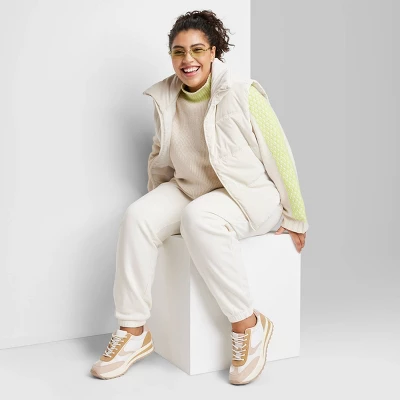 Women's Matte Cropped Puffer Vest - Wild Fable™ 5 Women's Matte Cropped Puffer Vest - Wild Fable™ - Image 3