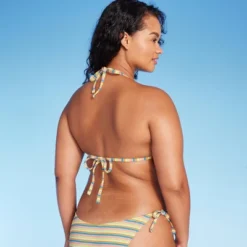 Women's Ribbed Triangle Bikini Top - Wild Fable™ Blue/Green/Pink Striped 10 Women's Ribbed Triangle Bikini Top - Wild Fable™ Blue/Green/Pink Striped -Thredup Fashion Shop GUEST 229c9931 cc6b 4356 abff b71548b086e6