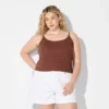 Women's Scoopneck Shell Trim Tank Top - Wild Fable™
