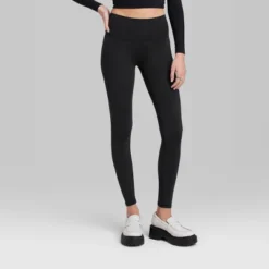 Women's High-Waisted Slim Fit Skinny Synthetic Leggings - Wild Fable™
