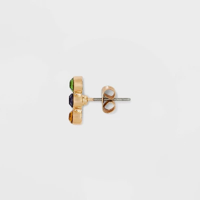 Retro Floral And Heart Icon Stud Earring Set 30pc - Wild Fable™ 3 Retro Floral And Heart Icon Stud Earring Set 30pc - Wild Fable™