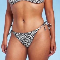 Women's Side-Tie Adjustable Coverage Ultra High Leg Bikini Bottom - Wild Fable™ Black/White Check Print 11 Women's Side-Tie Adjustable Coverage Ultra High Leg Bikini Bottom - Wild Fable™ Black/White Check Print -Thredup Fashion Shop GUEST 2b6d2e3c 2b0c 4760 a66c bddcee8465d0