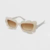 Women's Solid Plastic Novelty Marbleized Cateye Sunglasses - Wild Fable™ Ivory 1 Women's Solid Plastic Novelty Marbleized Cateye Sunglasses - Wild Fable™ Ivory -Thredup Fashion Shop GUEST 2e3772be d508 43eb 902d a167b336eb25