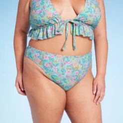 Women's Mid-Rise Cheeky High Leg Bikini Bottom - Wild Fable™ Green Floral Print -Thredup Fashion Shop GUEST 2f02cd0b c4a9 40e5 92c6 11776b1b0a7e