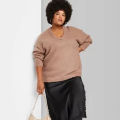 Women's V-Neck Fuzzy Oversized Pullover Sweater - Wild Fable™ -Thredup Fashion Shop GUEST 2f9639a9 15d2 46b0 88f1 0db762518b69