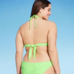 Women's Terry Textured U-Neck Multi-Way Bralette Bikini Top - Wild Fable™ Tropical Green -Thredup Fashion Shop GUEST 2fe348c1 a4ce 4591 9a32 1e39ebd3ee37