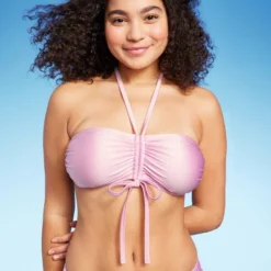 Women's Cinch-Front Halter Bandeau Bikini Top - Wild Fable™ Shiny Pink 17 Women's Cinch-Front Halter Bandeau Bikini Top - Wild Fable™ Shiny Pink -Thredup Fashion Shop GUEST 31e0f4f1 7678 4468 8f36 67ebff5e30b7