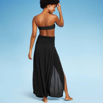 Women's Smocked High Slit Convertible Cover Up Dress - Wild Fable™ 8 Women's Smocked High Slit Convertible Cover Up Dress - Wild Fable™ - Image 6