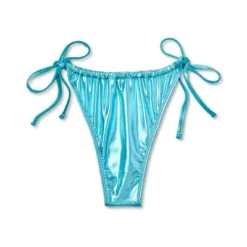 Women's Foil Strappy Extra High Leg Super Cheeky Bikini Bottom - Wild Fable™ Teal Blue -Thredup Fashion Shop GUEST 41d191ad 4c6a 4234 a8ec 7d3e07d8de84