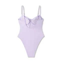 Women's Shirred Detail Underwire High Leg Extra Cheeky One Piece Swimsuit - Wild Fable™ Lilac Purple 12 Women's Shirred Detail Underwire High Leg Extra Cheeky One Piece Swimsuit - Wild Fable™ Lilac Purple -Thredup Fashion Shop GUEST 43772e28 614a 46b8 95e2 fbe258408d7a