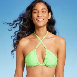 Women's Terry Textured U-Neck Multi-Way Bralette Bikini Top - Wild Fable™ Tropical Green -Thredup Fashion Shop GUEST 43e72e41 bd60 4579 beb9 609cb91ec678