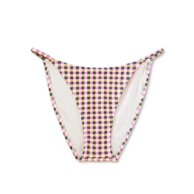 Women's High Leg Cheeky Bikini Bottom - Wild Fable™ Multi Check Print 7 Women's High Leg Cheeky Bikini Bottom - Wild Fable™ Multi Check Print - Image 5