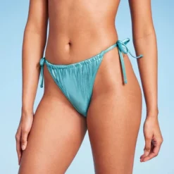 Women's Foil Strappy Extra High Leg Super Cheeky Bikini Bottom - Wild Fable™ Teal Blue -Thredup Fashion Shop GUEST 4b668b4e d9d7 44b6 b666 428ced852e4a