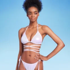 Women's Extreme Wrap Triangle Bikini Top - Wild Fable™ Light Purple Iridescent 15 Women's Extreme Wrap Triangle Bikini Top - Wild Fable™ Light Purple Iridescent -Thredup Fashion Shop GUEST 4c908518 3f53 42b3 9b23 9d4edae527e2