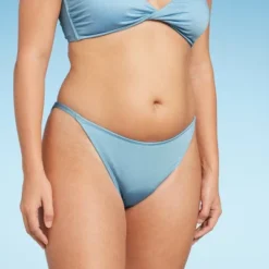 Women's Low-Rise Cheeky High Leg Bikini Bottom - Wild Fable™ Blue Lurex -Thredup Fashion Shop GUEST 4ce2f7b0 be16 4e80 8b94 391e641fc5ef
