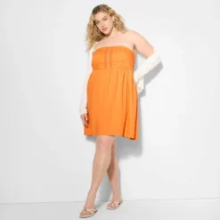 Women's Pintuck Strapless Babydoll Dress - Wild Fable™ Orange 7 Women's Pintuck Strapless Babydoll Dress - Wild Fable™ Orange -Thredup Fashion Shop GUEST 4dc37b72 9883 47a9 aad6 0756ce67b7e0