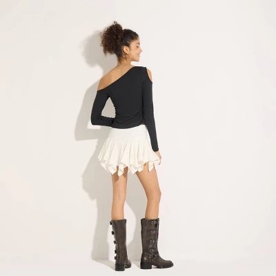 Women's One-Shoulder Long Sleeve Knit Top - Wild Fable™ 3 Women's One-Shoulder Long Sleeve Knit Top - Wild Fable™