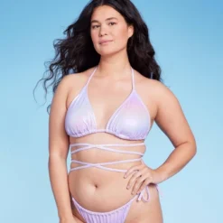 Women's Extreme Wrap Triangle Bikini Top - Wild Fable™ Light Purple Iridescent 11 Women's Extreme Wrap Triangle Bikini Top - Wild Fable™ Light Purple Iridescent -Thredup Fashion Shop GUEST 513cf5c5 46c0 4900 9933 eccda2decc2f