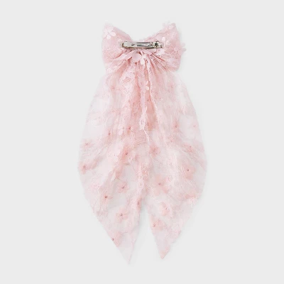 Floral Lace Bow Hair Barrette - Wild Fable™ 3 Floral Lace Bow Hair Barrette - Wild Fable™