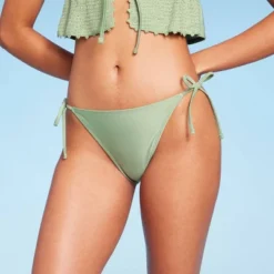 Women's Side-Tie Medium Coverage Bikini Bottom - Wild Fable™ Soft Green -Thredup Fashion Shop GUEST 5336476b d9cf 4c6a 88ea b13487097351
