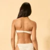 Women's Reversible Lace Tie-Front Bandeau Bikini Top - Wild Fable™ Cream