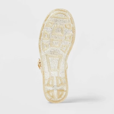 Women's Poppy Ankle Strap Jelly Sandals - Wild Fable™ Light Gold 5 Women's Poppy Ankle Strap Jelly Sandals - Wild Fable™ Light Gold - Image 3