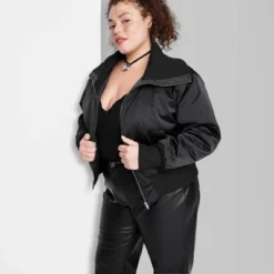 Women's Satin Bomber Jacket - Wild Fable™ 9 Women's Satin Bomber Jacket - Wild Fable™ -Thredup Fashion Shop GUEST 5a2e537b 386f 4b86 b4c1 4c96042aeab6