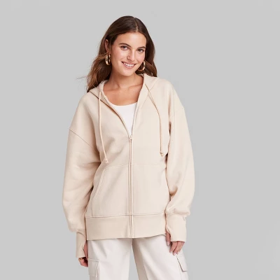 Women's Oversized Zip-Up Hoodie - Wild Fable™ 3 Women's Oversized Zip-Up Hoodie - Wild Fable™