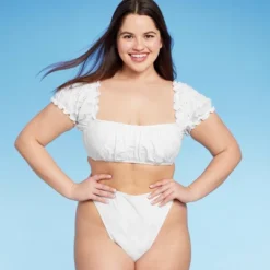 Women's Puff Sleeve Eyelette Bralette Bikini Top - Wild Fable™ White 12 Women's Puff Sleeve Eyelette Bralette Bikini Top - Wild Fable™ White -Thredup Fashion Shop GUEST 5a82ee81 9edd 4778 961b 1f979c65b705