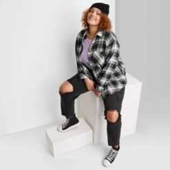 Women's Oversized Button-Down Flannel Shirt - Wild Fable™ Plaid -Thredup Fashion Shop GUEST 5b0b354b a6fe 44aa ba78 84478a46c3f2