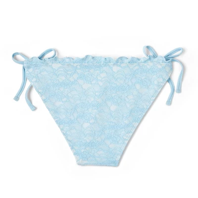 Women's Lace Detail Side-Tie Cheeky Bikini Bottom - Wild Fable™ Blue 8 Women's Lace Detail Side-Tie Cheeky Bikini Bottom - Wild Fable™ Blue - Image 6