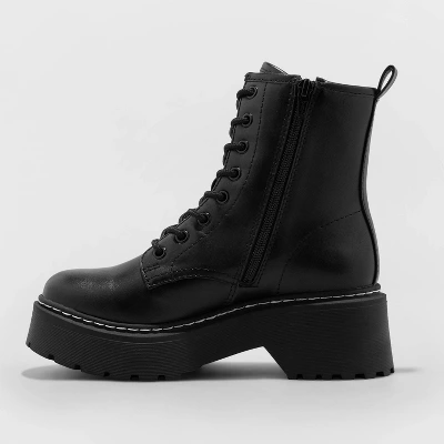 Women's Zea Combat Boots - Wild Fable™ Black 3 Women's Zea Combat Boots - Wild Fable™ Black