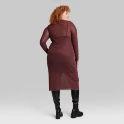 Women's Long Sleeve Lurex Mesh Midi Dress - Wild Fable™ Burgundy 8 Women's Long Sleeve Lurex Mesh Midi Dress - Wild Fable™ Burgundy -Thredup Fashion Shop GUEST 6429be57 2fc2 468a 9d3e 42782bdb1e5c