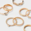 Rhinestone Band Ring Set 8pc - Wild Fable™ Gold: Stacking, Statement Jewelry, Medium/Large, Zinc Material 2 Rhinestone Band Ring Set 8pc - Wild Fable™ Gold: Stacking, Statement Jewelry, Medium/Large, Zinc Material -Thredup Fashion Shop GUEST 67d76253 fdc1 4bba aeb9 54c831b27d6f