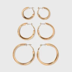 Wide Hoop Earring Set 3pc - Wild Fable™ Gold -Thredup Fashion Shop GUEST 685181b9 0d9e 4bce 8216 571a11562511