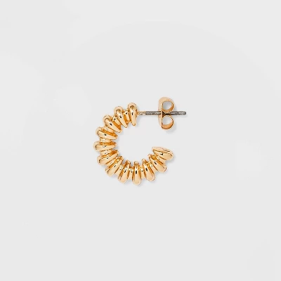 Textured Hoop Trio Earring Set 3pc - Wild Fable™ Gold: Glass & Nickel-Free Metal, Zinc Alloy 3 Textured Hoop Trio Earring Set 3pc - Wild Fable™ Gold: Glass & Nickel-Free Metal, Zinc Alloy