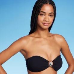 Women's Pucker Textured Center Front Shell Detail Bandeau Bikini Top - Wild Fable™ -Thredup Fashion Shop GUEST 6b19bb98 4d3d 40bb a6dc b3d65408e57f